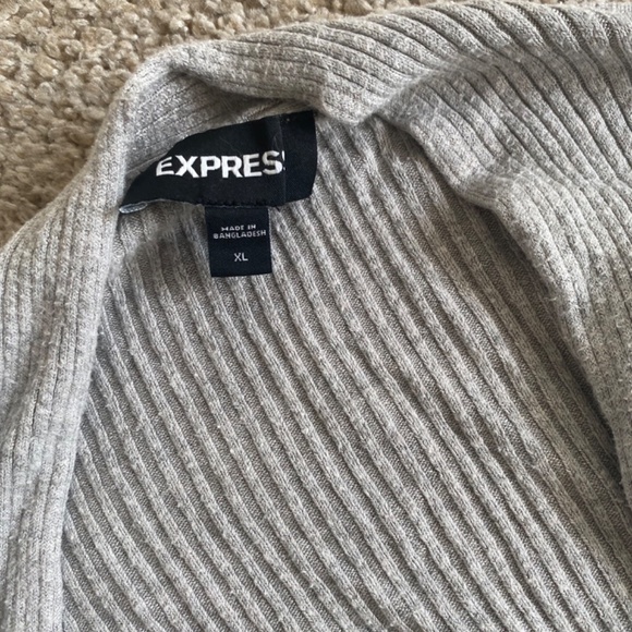 Express Women’s Grey Long Sleeve Cardigan Size XL - Picture 4 of 13